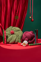 Button Red Christmas Yastık - 1