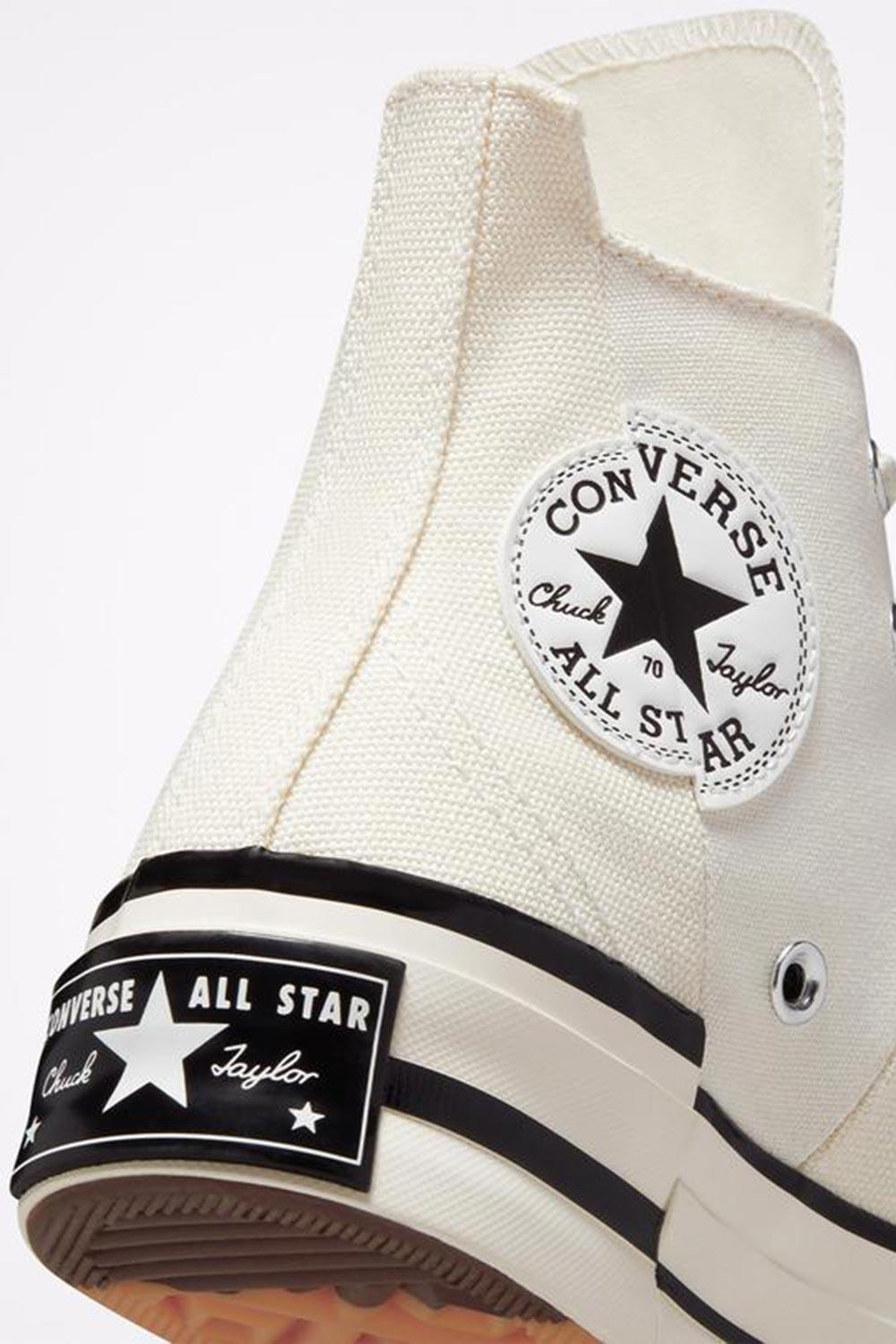 Converse-Chuck 70 Plus Hi Canvas Egret/Black-Sneakers-2-roqelvaxirum.shop