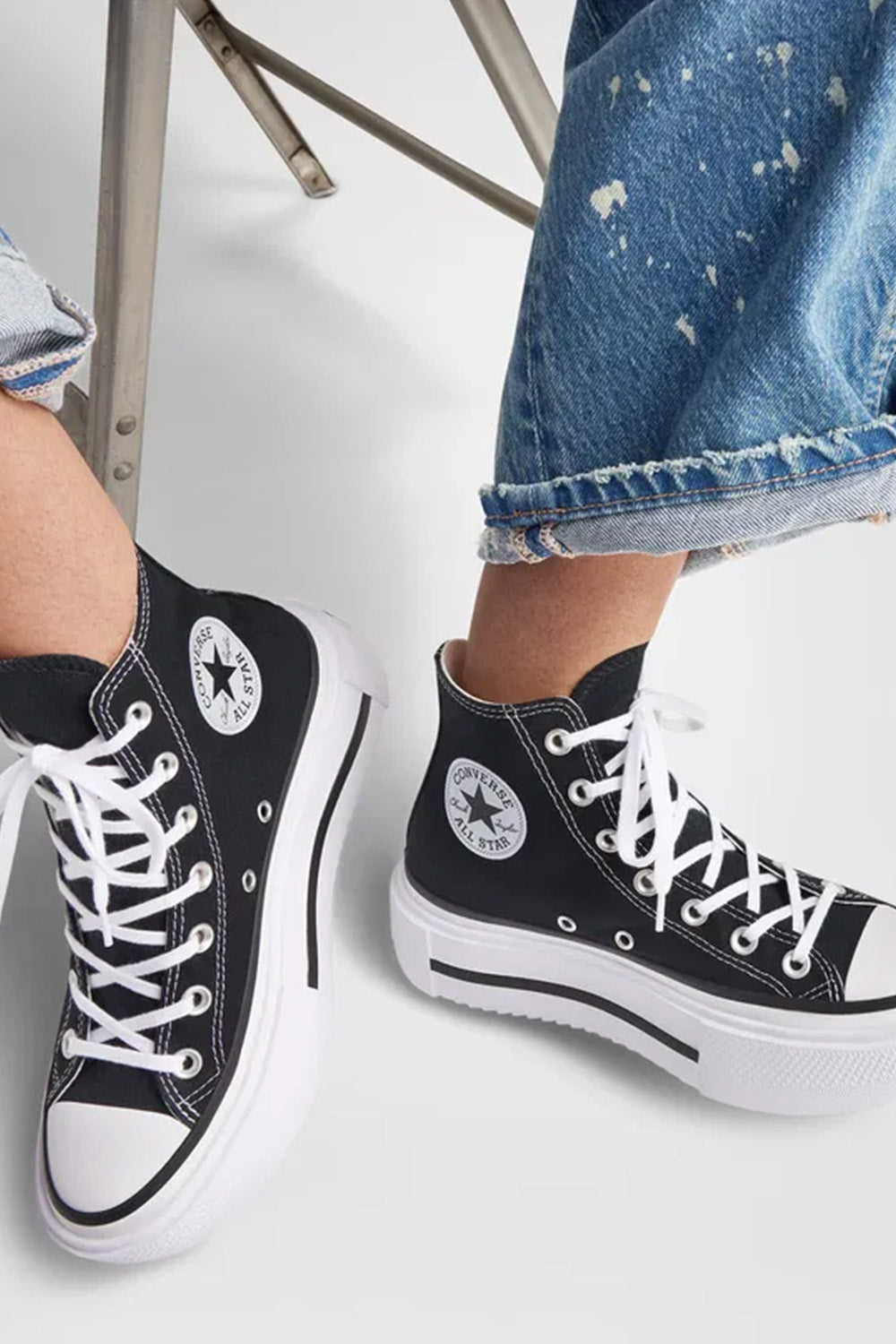 Converse-Chuck Taylor All Star Lift Double Stack Platform Siyah Kadın Sneakers-Sneakers-7-roqelvaxirum.shop