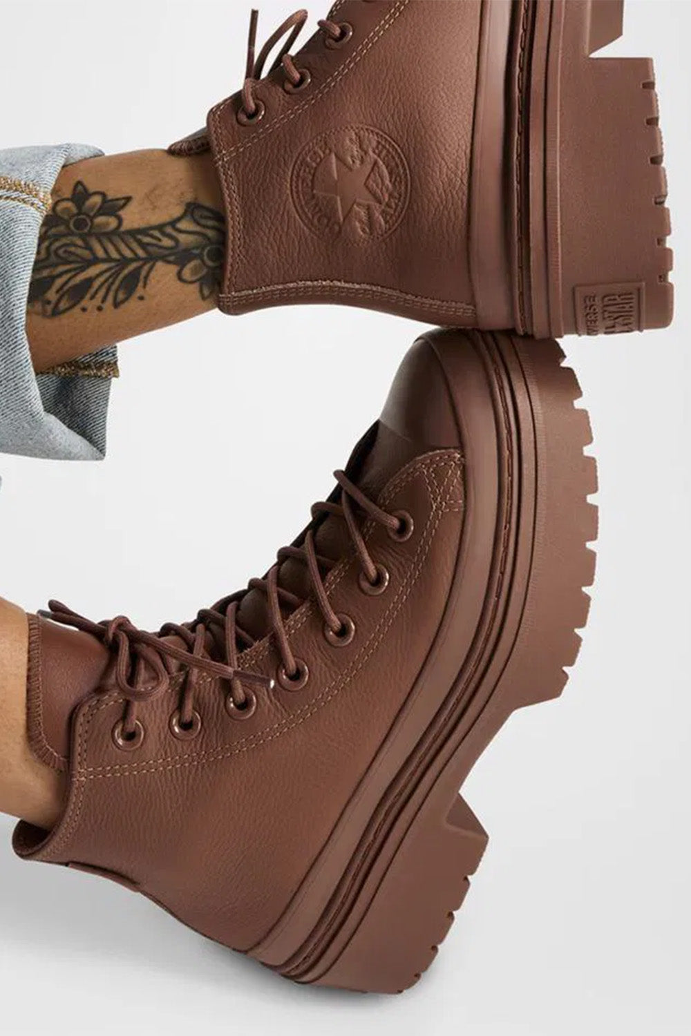 Converse-Chuck Taylor All Star Lugged Heal Platform Kahverengi Kadın Deri Bot-Bot-6-roqelvaxirum.shop