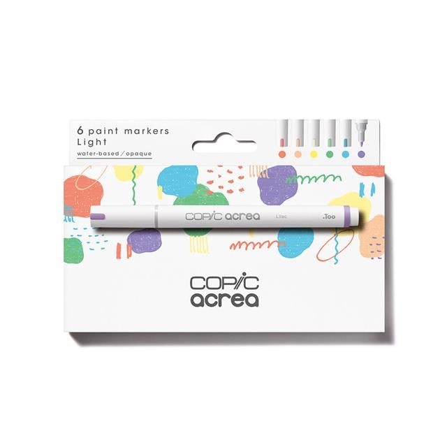 Copic-Acrea Paint Marker Set Of 6 Light Colours-Çizim Kalemi-1-roqelvaxirum.shop