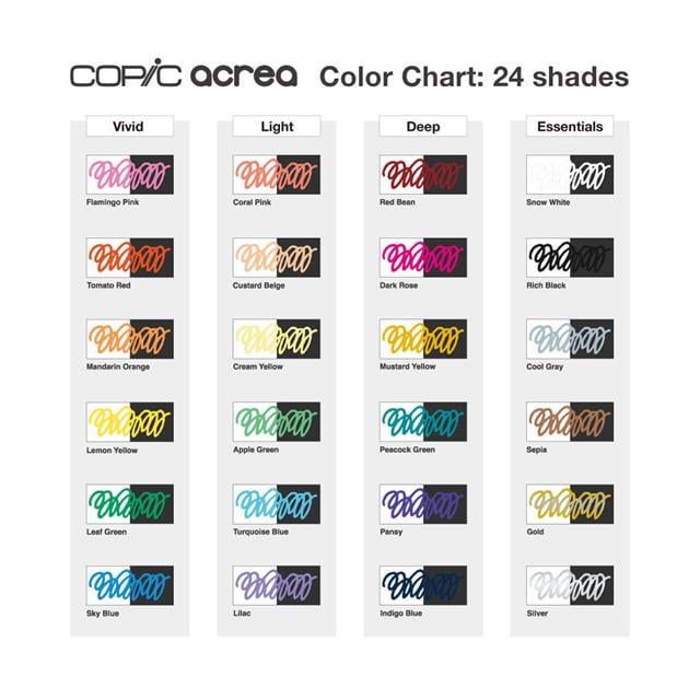 Copic-Acrea Paint Marker Set Of 6 Light Colours-Çizim Kalemi-11-roqelvaxirum.shop