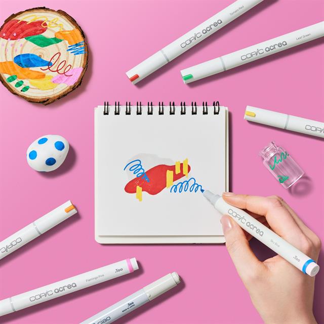 Copic-Acrea Paint Marker Set Of 6 Vivid Colours-Çizim Kalemi-6-roqelvaxirum.shop