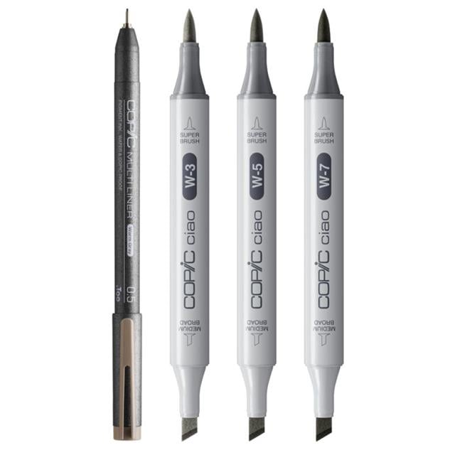 Copic-Ciao 4'lü Shade Set Dark Warm Grey-Kalem Seti-1-roqelvaxirum.shop