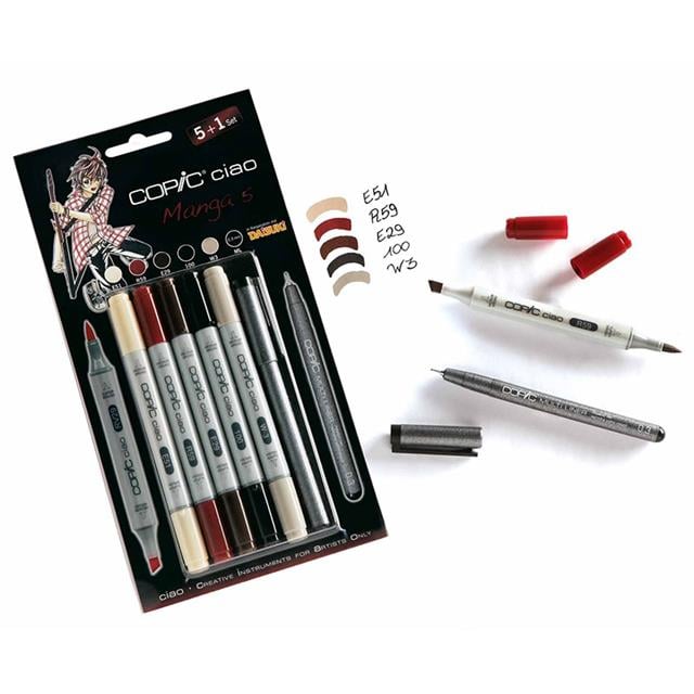Copic-Ciao Marker Çizim Kalemi Seti 5+1 Set Manga 5-Çizim Kalemi-1-roqelvaxirum.shop