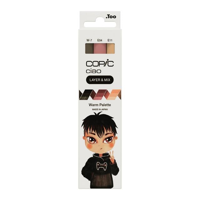 Copic-Copic Ciao 3'lü Layer & Mix Set Warm Palette-Kalem Seti-1-roqelvaxirum.shop
