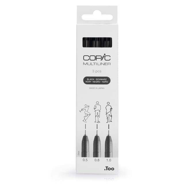 Copic-Copic Multiliner 3'lü Siyah Set Broad-Kalem Seti-1-roqelvaxirum.shop