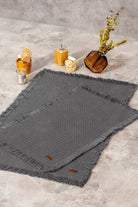 Cotton Box-Bath Rug Set Antrasit 75x125 60x90-Halı-1-roqelvaxirum.shop