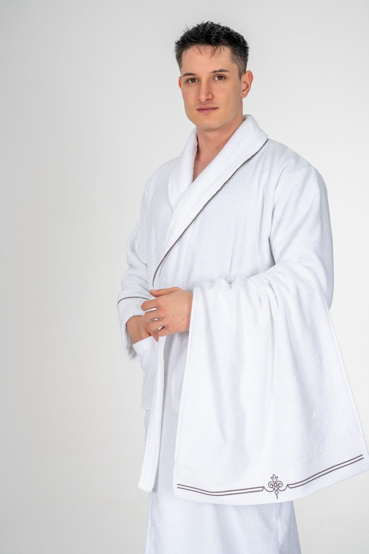 Cotton Box-Cotton Box Classic Bornoz Seti Güher Beyaz Erkek L/Xl-Bornoz-1-roqelvaxirum.shop