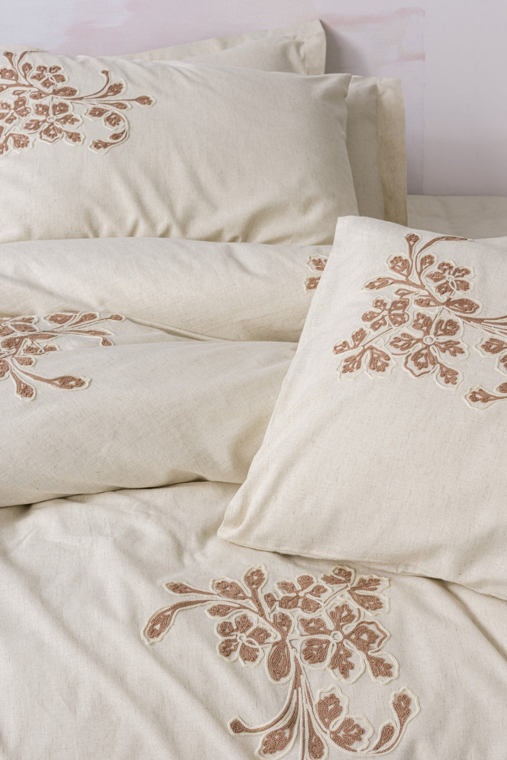 Cotton Box-Cotton Keten Çift Kişilik Nevresim Takımı Kaneli-Nevresim Takımı-2-roqelvaxirum.shop