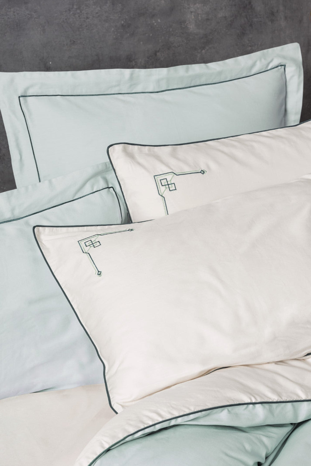 Cotton Box-Elite Saten Çift Kişilik Nevresim Takımı Vanko Mint-Nevresim Takımı-2-roqelvaxirum.shop