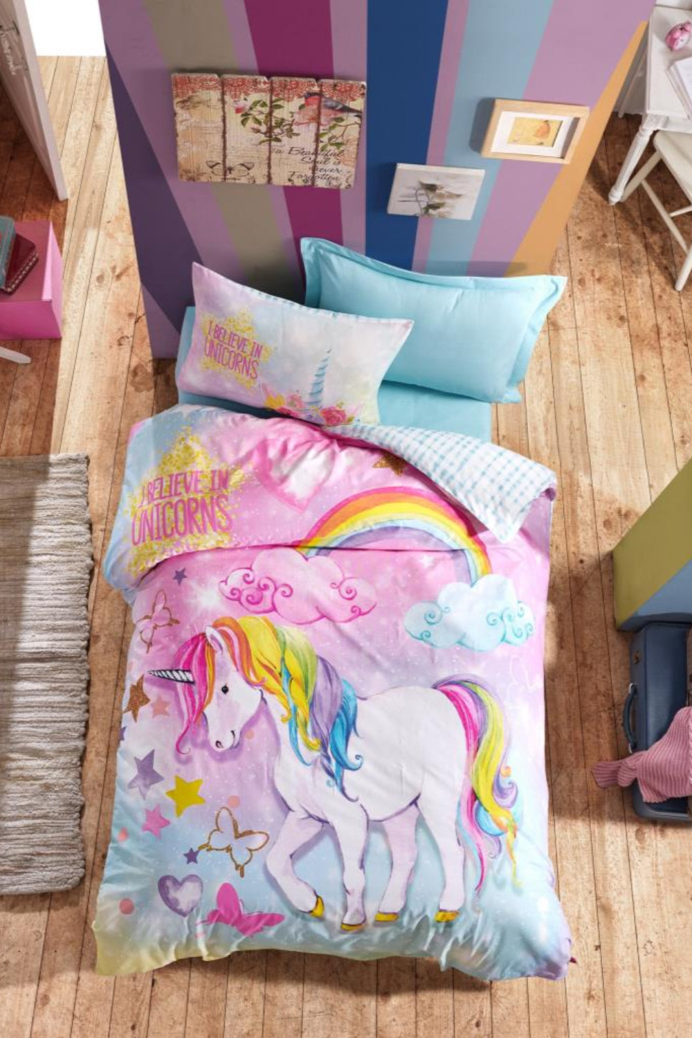 Cotton Box-Cotton Box Junior Ranforce Tek Kişilik Nevresim Takımı Dream Mint-Tek Kişilik Nevresim Takımı-1-roqelvaxirum.shop