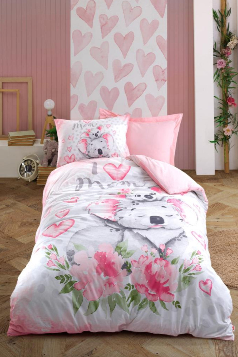 Cotton Box-Junior Tek Kişilik Nevresim Takımı Koala Pembe-Nevresim Takımı-1-roqelvaxirum.shop