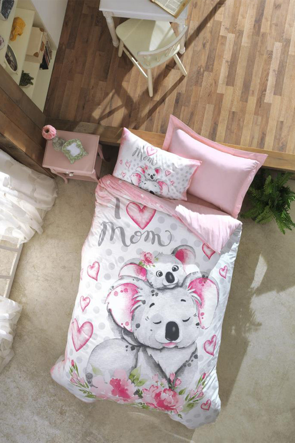 Cotton Box-Junior Tek Kişilik Nevresim Takımı Koala Pembe-Nevresim Takımı-2-roqelvaxirum.shop