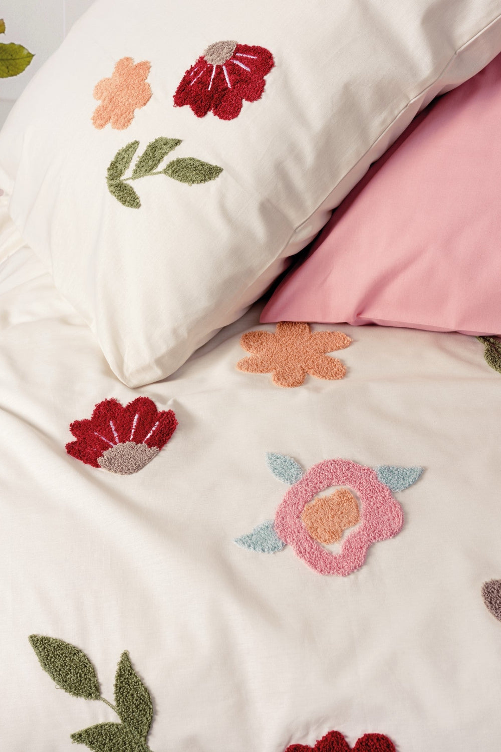 Cotton Box-Cotton Box Puff Nakışlı çift Kişilik Nevresim Takımı Blossom Somon-Çift Kişilik Nevresim Takımı-2-roqelvaxirum.shop