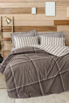 Cotton Box-Warm Flanel Çift Kişilik Nevresim Takımı Caldo Kahve-Nevresim Takımı-1-roqelvaxirum.shop