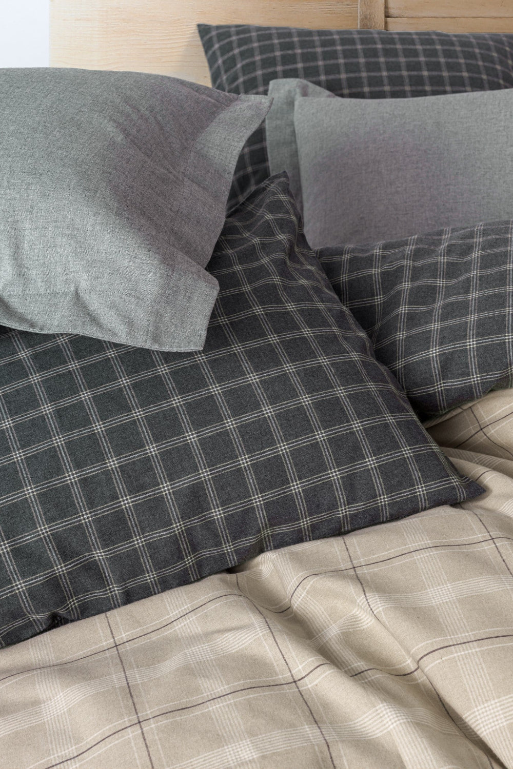 Cotton Box-Warm Flanel Çift Kişilik Nevresim Takımı Siiras Gri-Nevresim Takımı-2-roqelvaxirum.shop