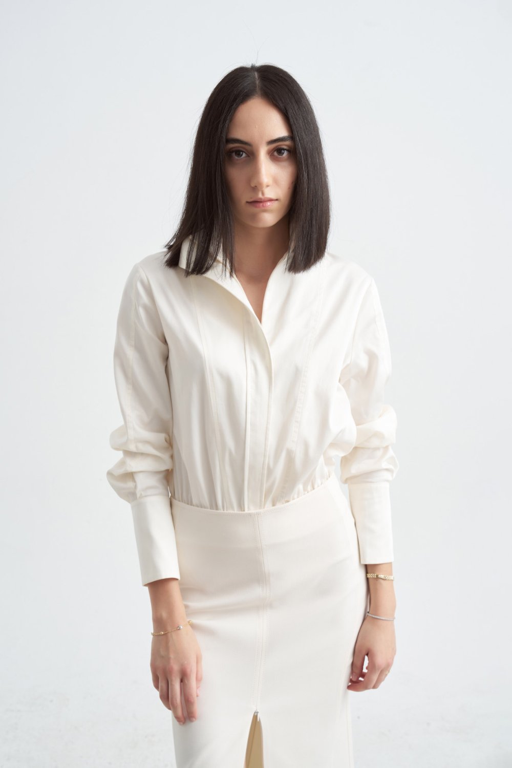 Crescent Line-Grace Gömlek Bodysuit Krem-Gömlek-6-roqelvaxirum.shop