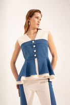 Crescent Line-Marine Yelek Bluz-Bluz-1-roqelvaxirum.shop