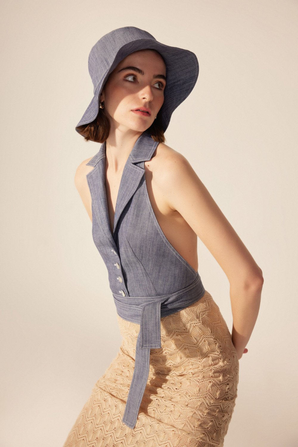 Crescent Line-Mood Bucket Şapka-Bucket Hat-1-roqelvaxirum.shop