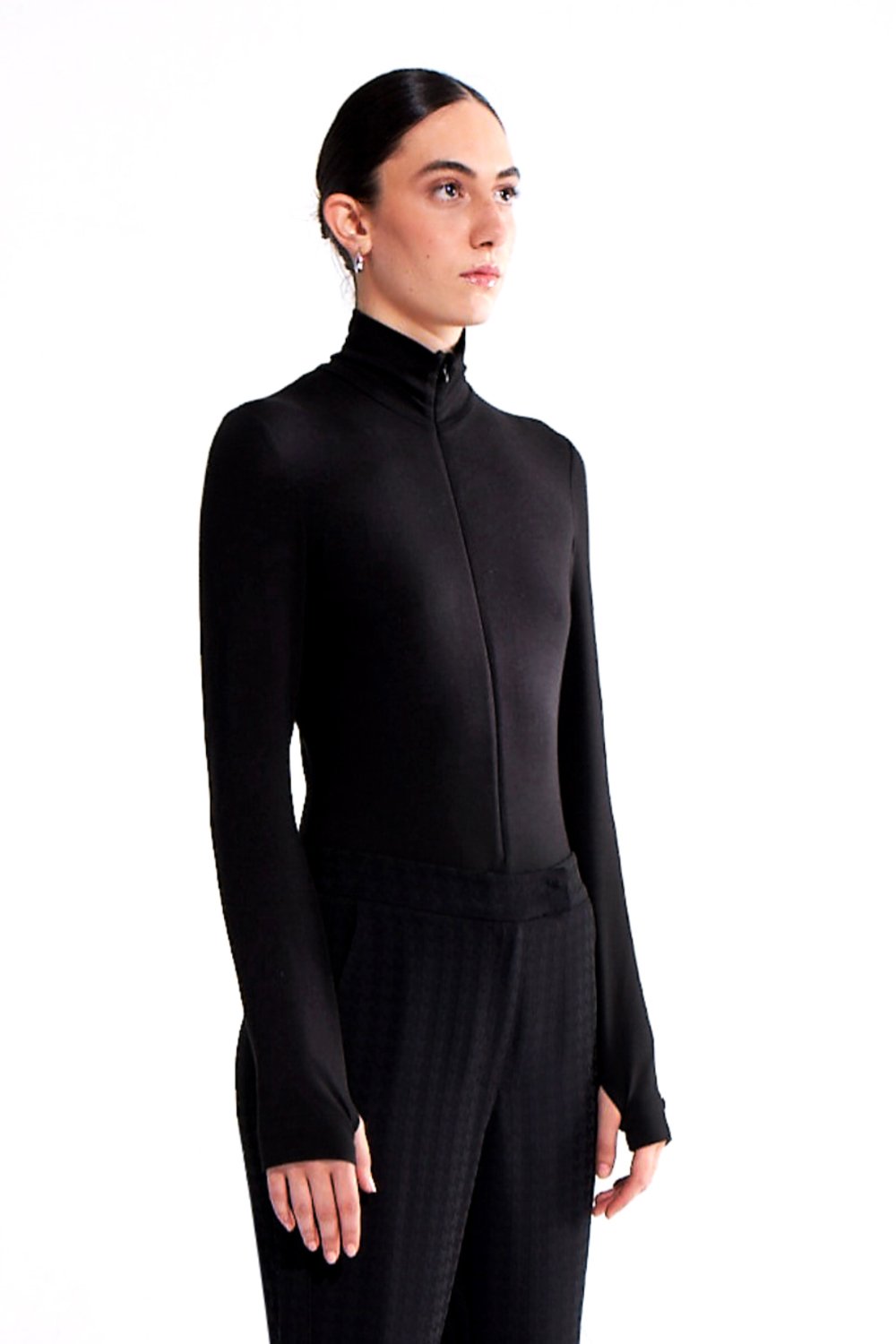 Crescent Line-Shadow Bodysuit Siyah-Bodysuit-4-roqelvaxirum.shop