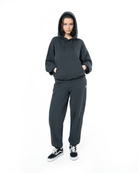 Kadin Relaxed Fit Fm Icon Nakişli Jogger - SiYah