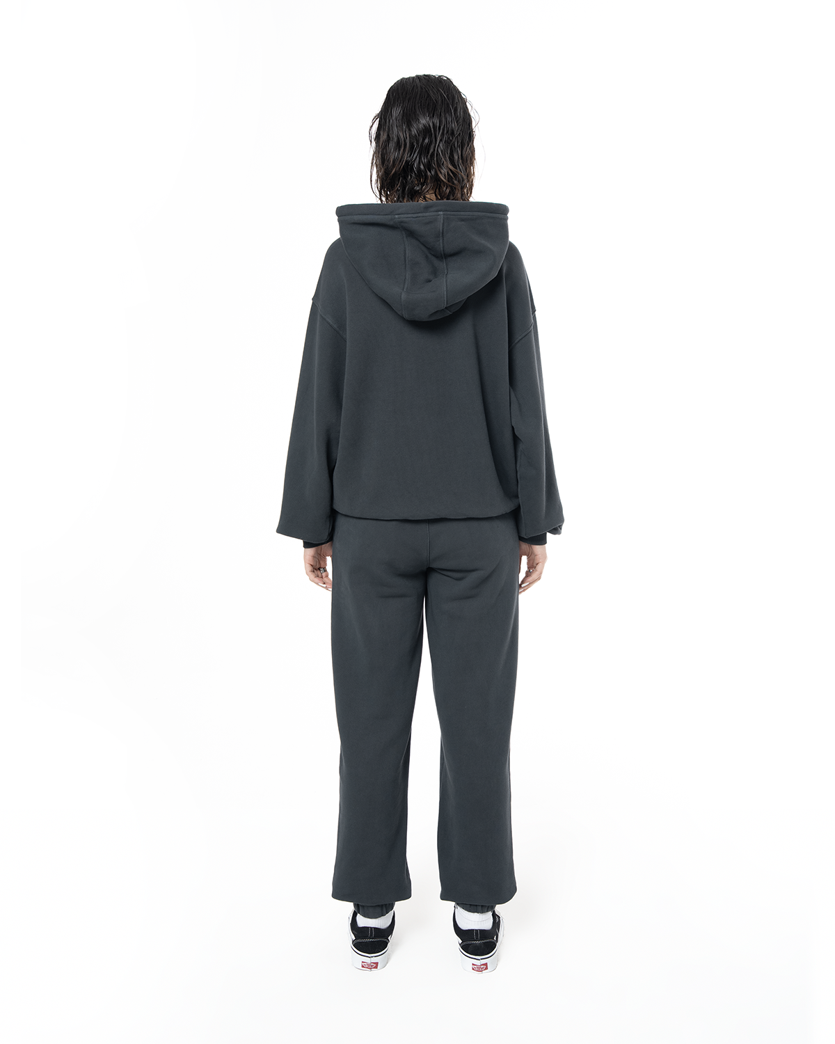 Kadin Relaxed Fit Fm Icon Nakişli Jogger - SiYah