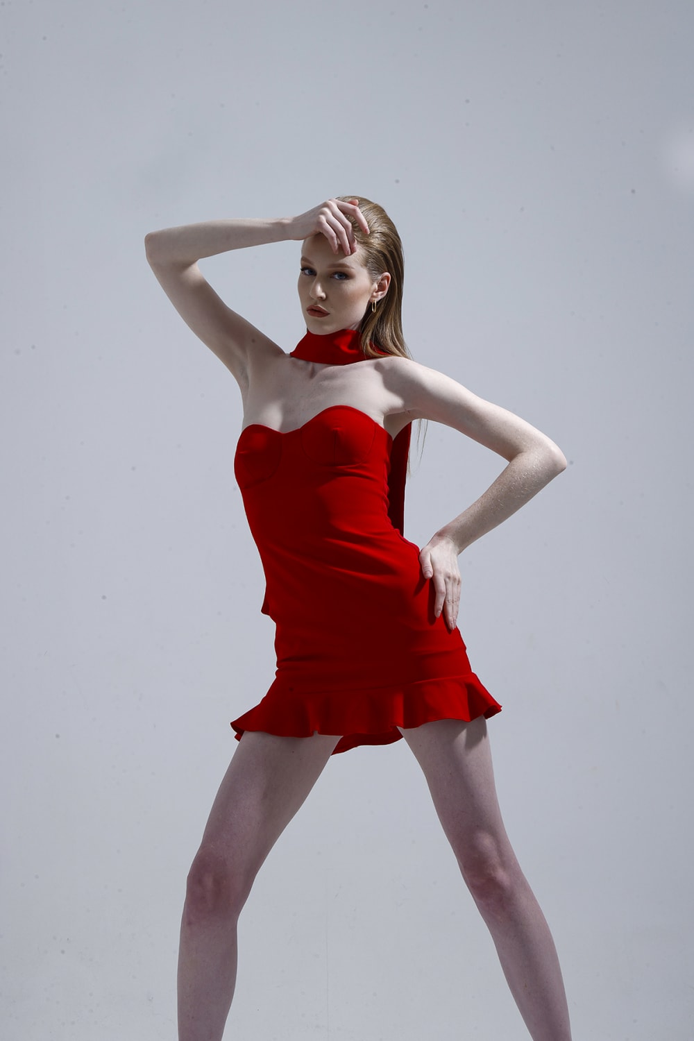 Dainova-Scarlet Kırmızı Elbise-Elbise-2-roqelvaxirum.shop