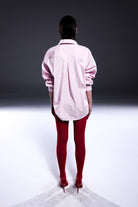 Death Is Easy-Baby Pink Button Down Oversize Shirt-Gömlek-2-roqelvaxirum.shop