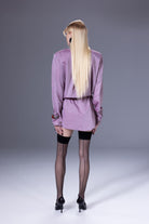 Death Is Easy-Bright Pink Shirt Dress-Elbise-3-roqelvaxirum.shop