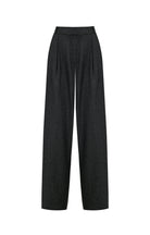 Death Is Easy-Charcoal Grey Tailored Women’s Trousers-Kumaş Pantolon-4-roqelvaxirum.shop