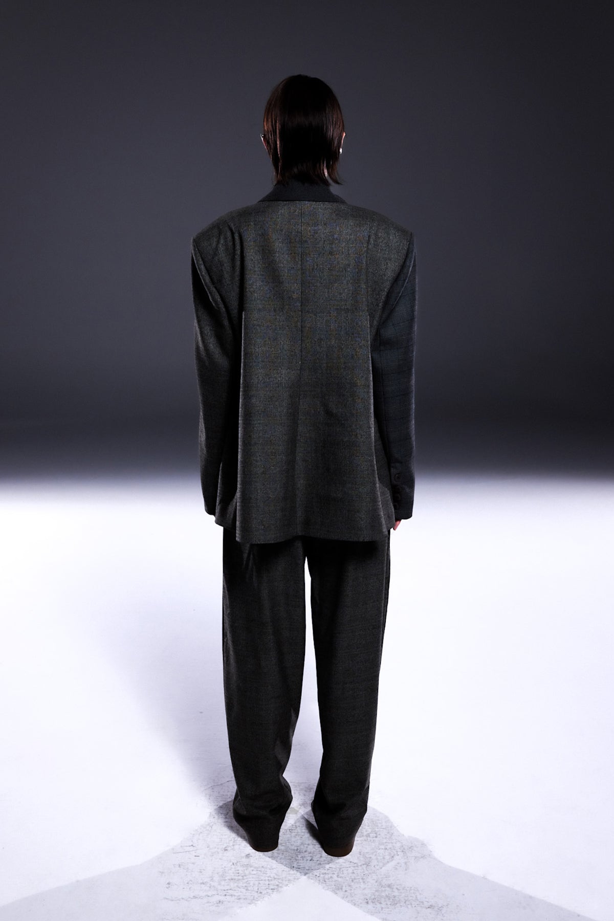 Death Is Easy-Grey Patchwork Oversize Blazer-Blazer Ceket-2-roqelvaxirum.shop