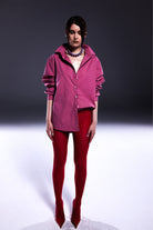 Death Is Easy-Hot Pink Button Down Oversize Shirt-Gömlek-1-roqelvaxirum.shop
