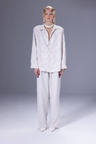 Death Is Easy-Textured Relaxed Shirt-Gömlek-1-roqelvaxirum.shop