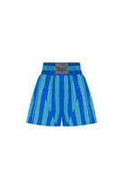 Death Is Easy-Turquoise Blue Striped Boxer Shorts-Şort-1-roqelvaxirum.shop