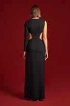 Declara-Black Dart Dress-Elbise-3-roqelvaxirum.shop