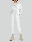 Declara-Cozy White Sweatpants-3-roqelvaxirum.shop