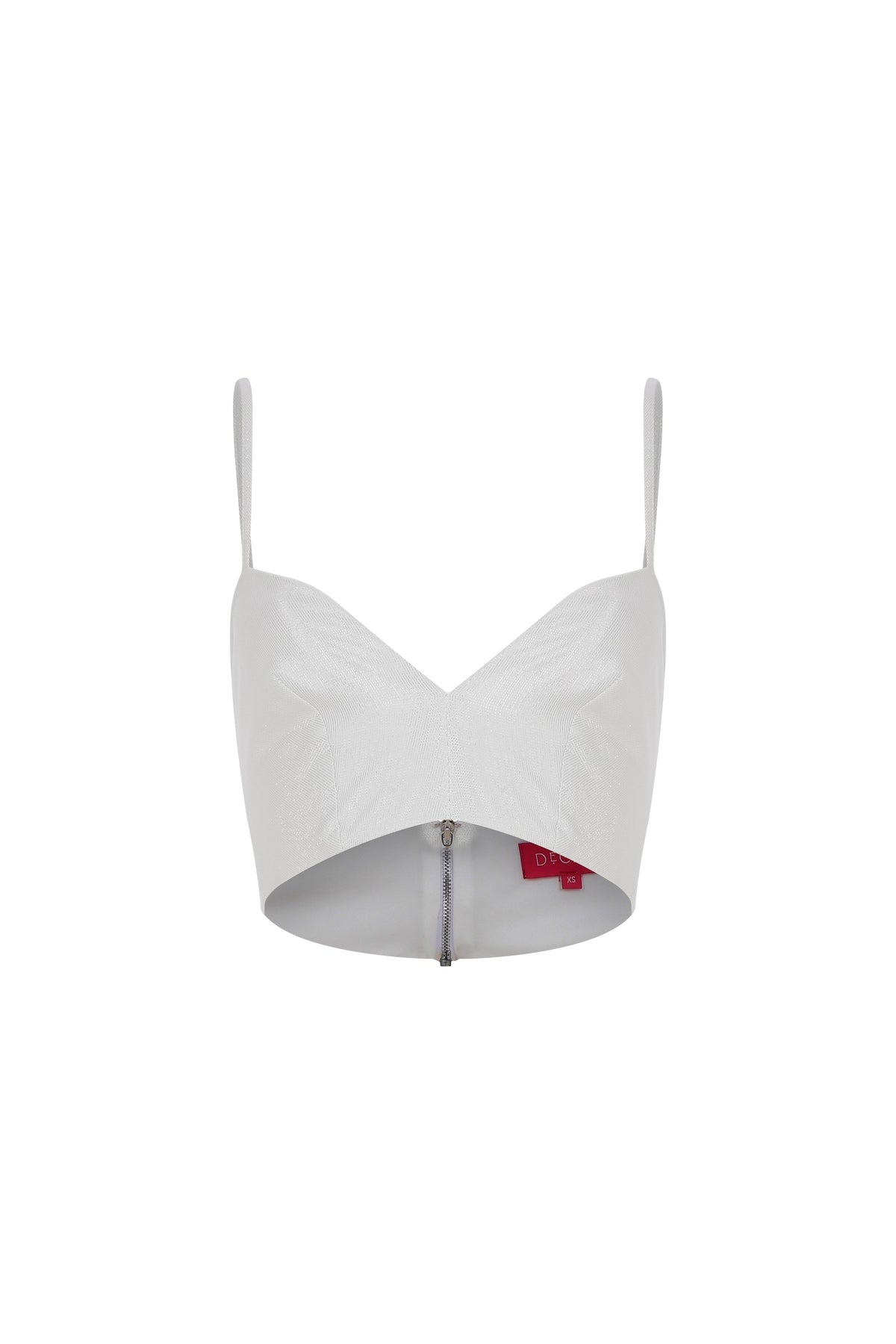 Declara-Cream Silver Bra Top-1-roqelvaxirum.shop