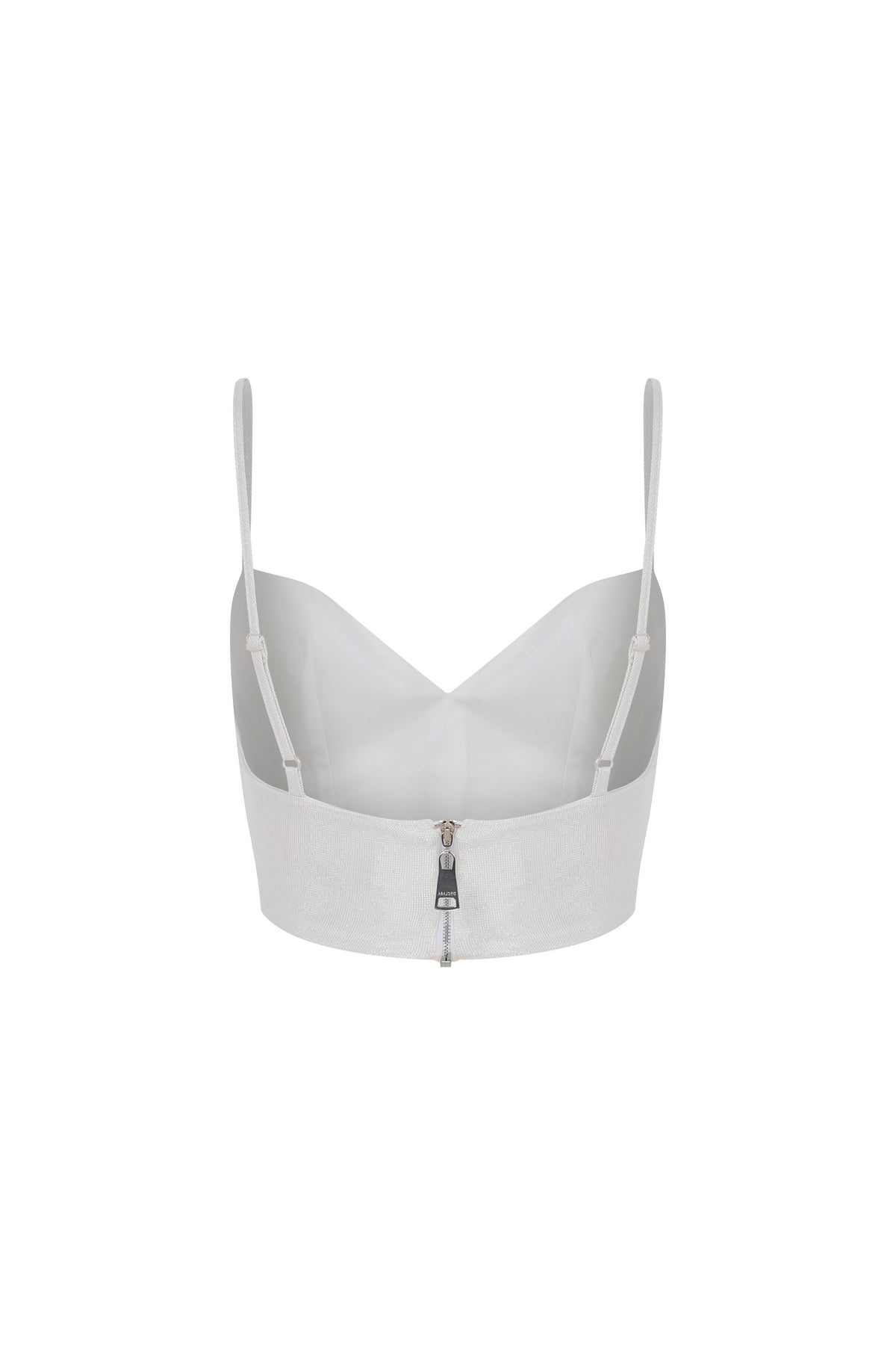 Declara-Cream Silver Bra Top-2-roqelvaxirum.shop