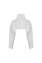 Declara-Cream Silver Polo Neck Top-2-roqelvaxirum.shop