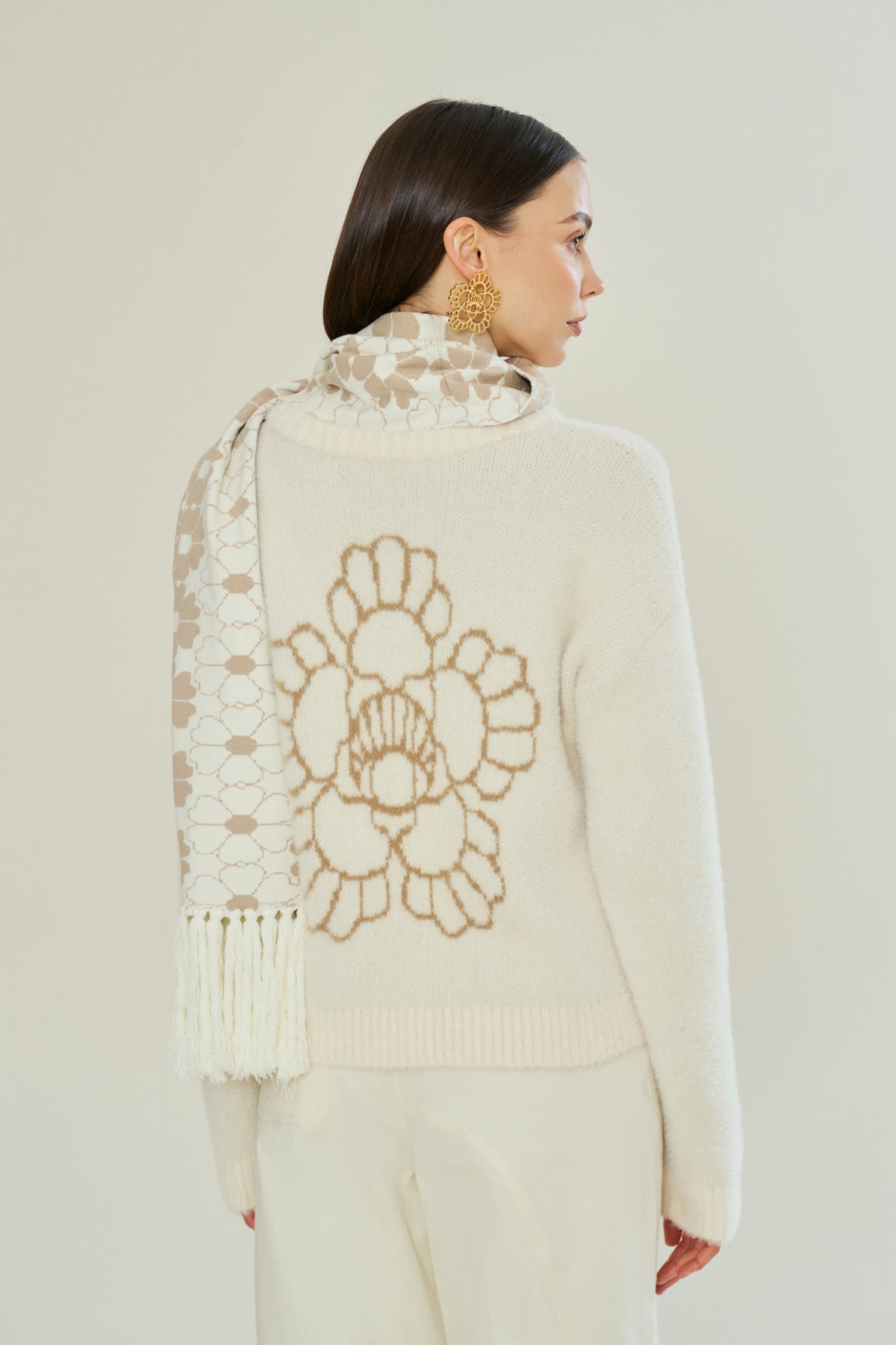 Declara-Desert Bloom Knit Scarf-Pareo & Bandana-3-roqelvaxirum.shop