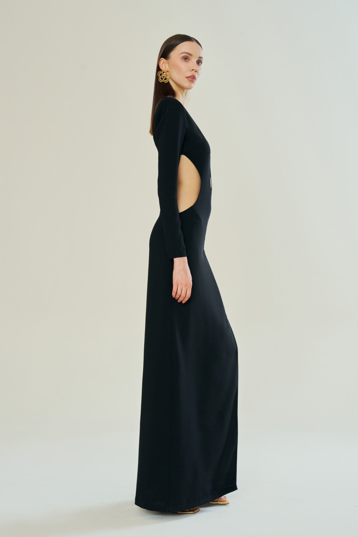 Declara-Moonlit Silhouette Evening Gown-Elbise-2-roqelvaxirum.shop