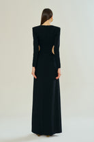 Declara-Moonlit Silhouette Evening Gown-Elbise-3-roqelvaxirum.shop