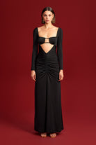 Declara-Noir Charm Dress-Elbise-1-roqelvaxirum.shop
