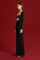 Declara-Noir Charm Dress-Elbise-2-roqelvaxirum.shop