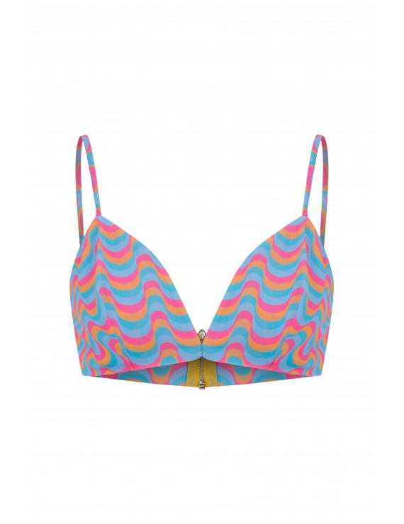 Declara-Pink Wavy Bra Top-1-roqelvaxirum.shop
