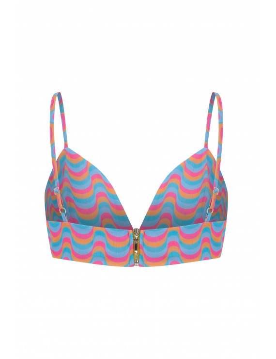 Declara-Pink Wavy Bra Top-2-roqelvaxirum.shop