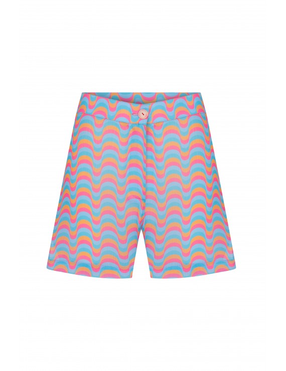 Declara-Pink Wavy Shorts-1-roqelvaxirum.shop