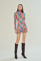 Declara-Polychrome Icon Dress-Elbise-1-roqelvaxirum.shop
