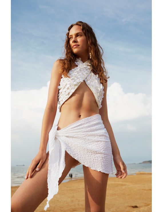 Declara-Sequined Shell Top-4-roqelvaxirum.shop